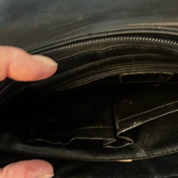 Black leather purse, perfect for evening or every day - Picture 6 of 7